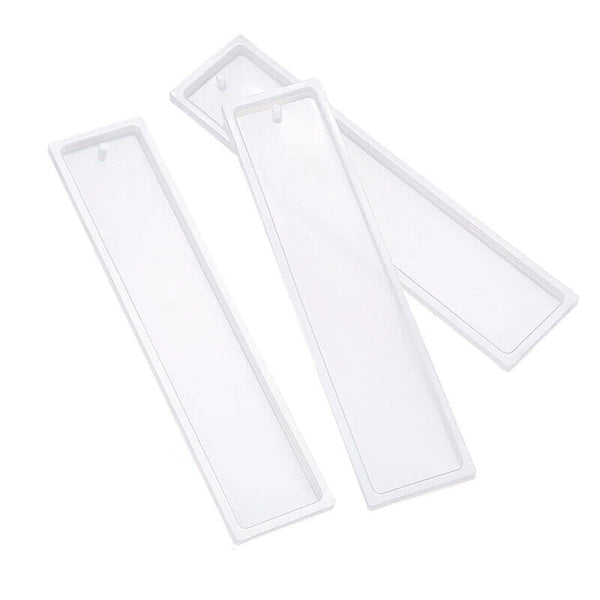 6pcs Rectangle Silicone Bookmark Mold DIY Epoxy Resin Craft Mould Making Tools