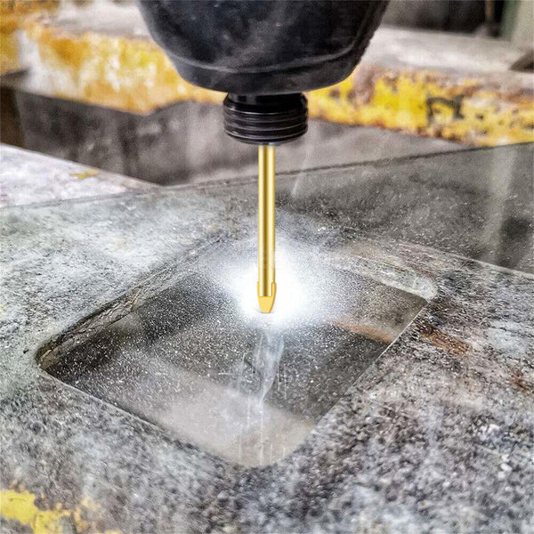 10Pcs Titanium Glass Boor Tungsten Carbide Spear Hoofd Boren 6mm Glass marmer AU