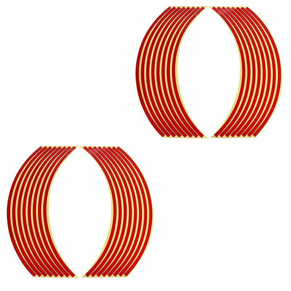 Motorcycle Car Rim Stripe Wheel Decal Tape Stickers Strips Reflective Car Bike