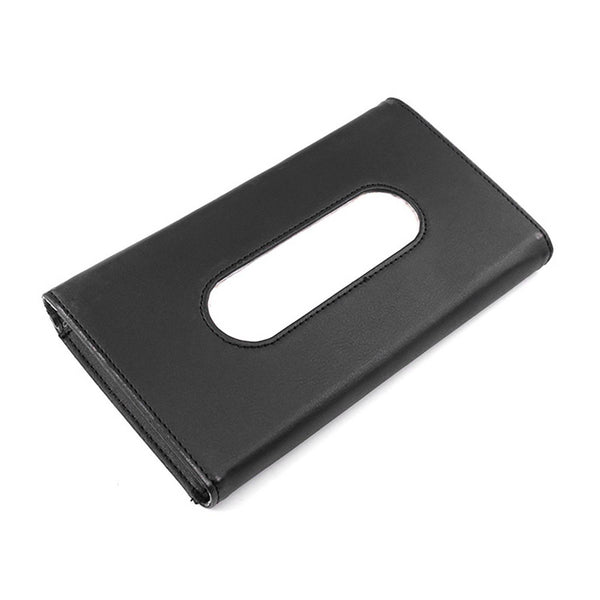 2PCS Car Tissue Box Holder PU Leather Backseat Paper Holder Cover Black Case AU