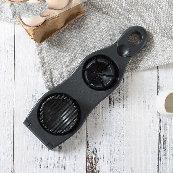 2 in 1 Egg Cutter Stainless Steel Cutting Egg Slicer Slicing Gadgets Kitchen AU