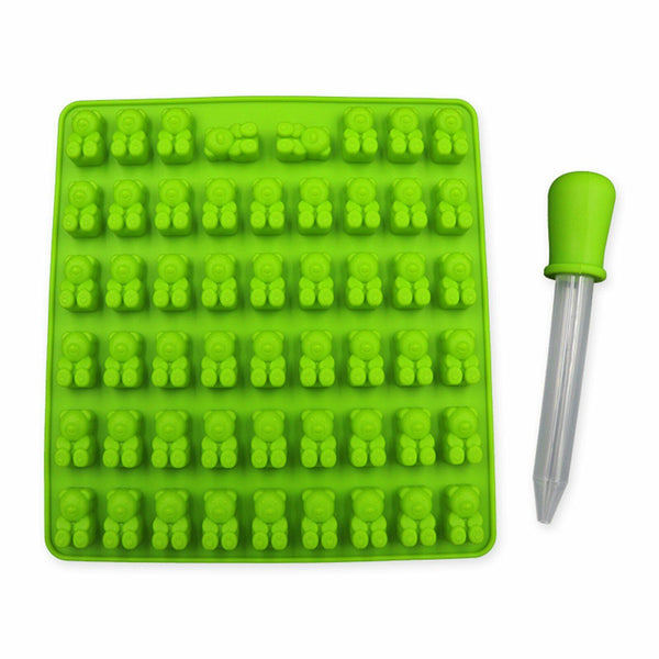 53 Cavity Silicone Gummy Bear Mold Candy Chocolate Jelly Ice Moulds Bakeware AU - Lets Party
