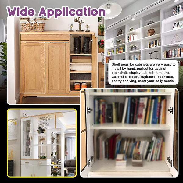 20-100X Shelf Pegs Plugs L-Shaped Pins Replace Parts Studs Support Suit 5mm Hole