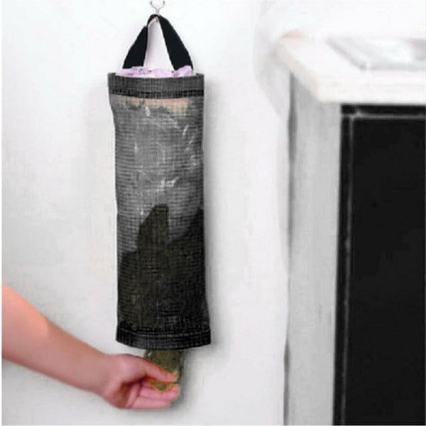 Plastic Bag Holder Dispenser Mesh Storage Tash Garbage Bags Organizer Hanging AU