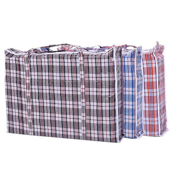 3/6/12X Stripe Bag Packing Storage Strip Shopping Travel Check House Moving Bags
