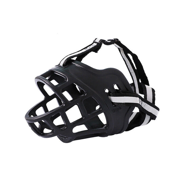 6 Sizes Adjustable Pet Dog No Bite Silicone Basket Muzzle Cage Mouth Mesh Cover