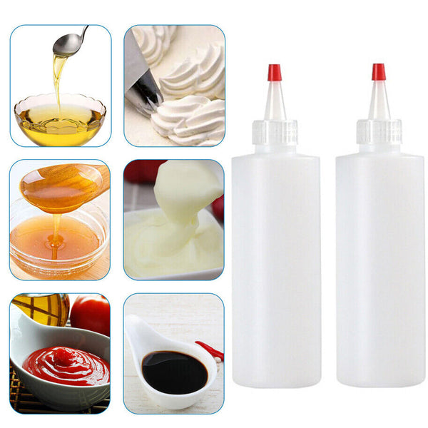 20pcs 120ML Sauce Bottles Measuring Squeeze Crafts Bottle Condiment Dispenser AU