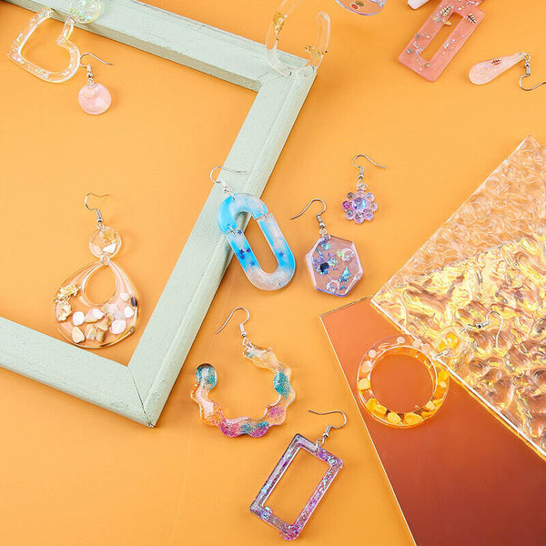 Silicone Earring Pendant Mold Necklace Jewelry Resin Epoxy Mould Craft DIY Tool