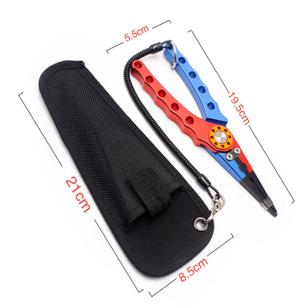 Aluminium Fishing Pliers Hook Removal Line Cutting Mono Braid Fish Grip AU Stock