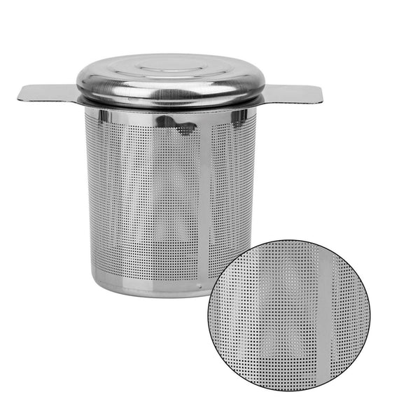 UP 3PCS Tea Infuser Loose Leaf Filter with Lid Mesh Stainless Steel Metal Cup AU