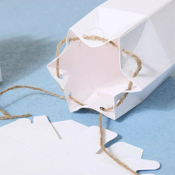 50Pcs Xmas Candy Gift Box Bag Pillow Favor Kraft Paper Gift Favour Wedding Party