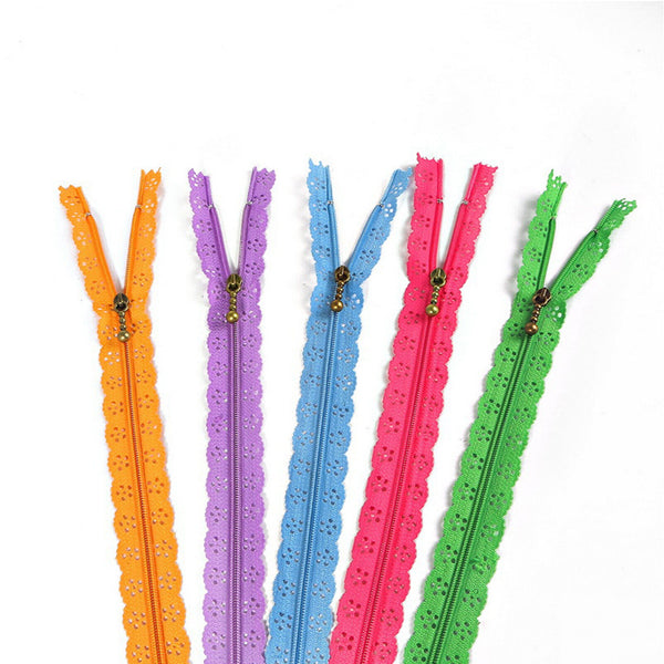 20X Lace Edge Puller Zip Tailor Zipper Mixed Color Sewing Tool Craft Nylon New