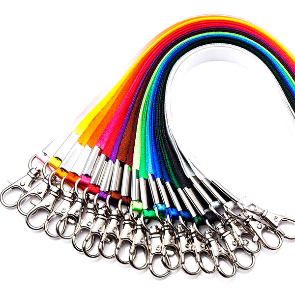 20pcs Lanyard Name Tag ID Badge Card Key Holder Clip Ring Case Pocket Neck Strap