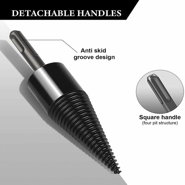 High Speed Twist Firewood Drill Bit Wood Splitter Screw Splitting Cone Driver AU