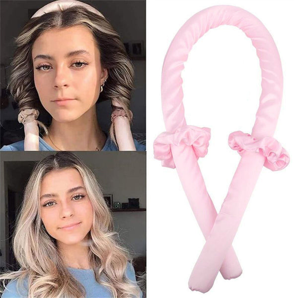2/4Sets Heatless Curling Rod Headband Curling Ribbon Hair Rollers Lazy Curler AU