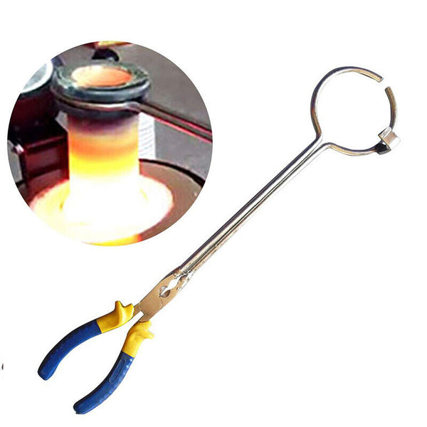 Graphite Furnace Casting Foundry Crucible Smelting Bowl Tongs Melting ClampTool