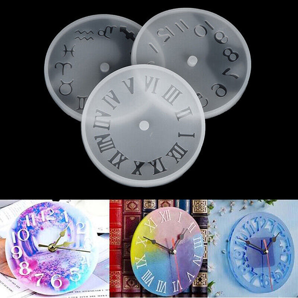 Clear Silicone Mold Making jewelry Clocks Expoxy Resin Mould Casting Craft Tool