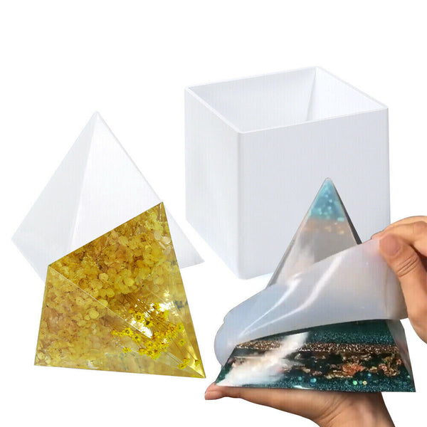 Large Pyramid Shape Silicone Mould Resin Epoxy Casting Jewelry Craft Tools 15cm