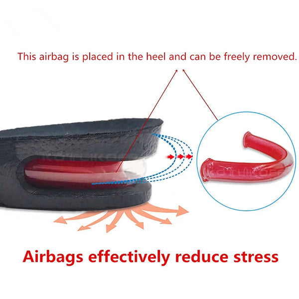 Air Cushion Height Increase Heel Gel Shoes Insoles Inserts Taller Lifts Pad AU
