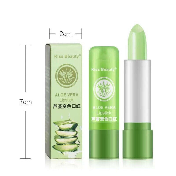 2x Aloe Vera Lip Colour Changing Lipstick Long Lasting Moisturizing Natural Balm