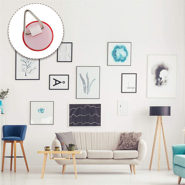 Disc Plate Hangers Picture Hanging Self Adhesive Stick on Invisible Hooks