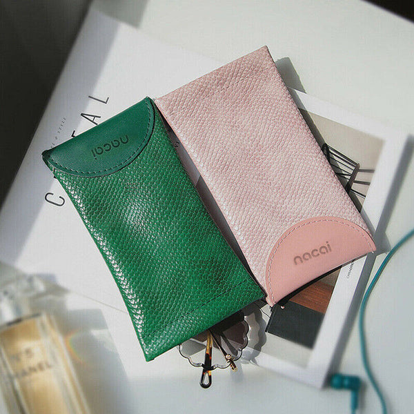 Mouth Snapped Sunglasses Eyeglass Glasses Case Soft Pouch Bag Pocket Spectacle