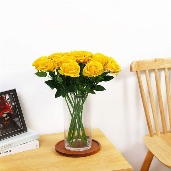 51cm Long Stem Artificial Rose Flowers Velvet Bunch Wedding Home Bouquet