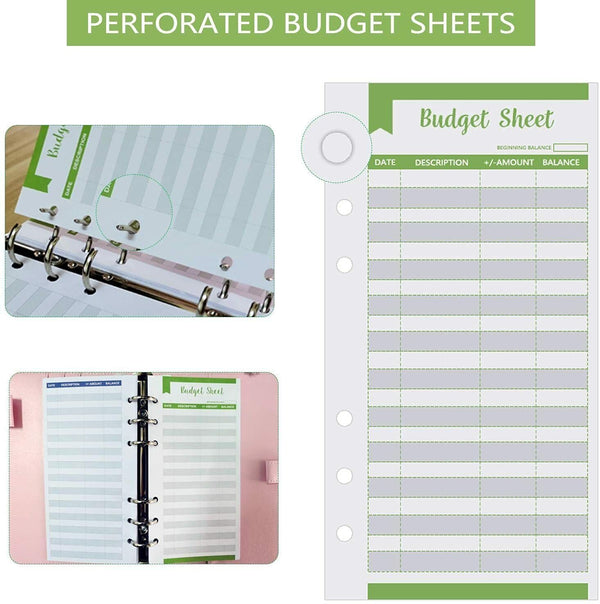24 Pieces A6 Binder Budget Sheets Fit Budget Cash Envelope Binder Budget AU