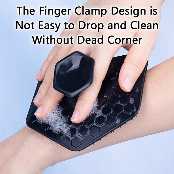 Silicone Body Scrubber Shower Exfoliating Scrub Sponge Bath Washing Massage Tool