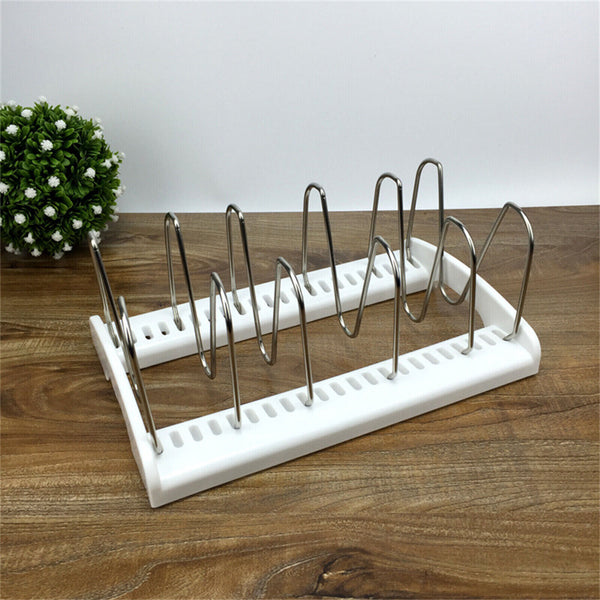 1X Kitchen Storage Rack Pot Lid Frying Pan Organizer Cookware Pantry Shelves New