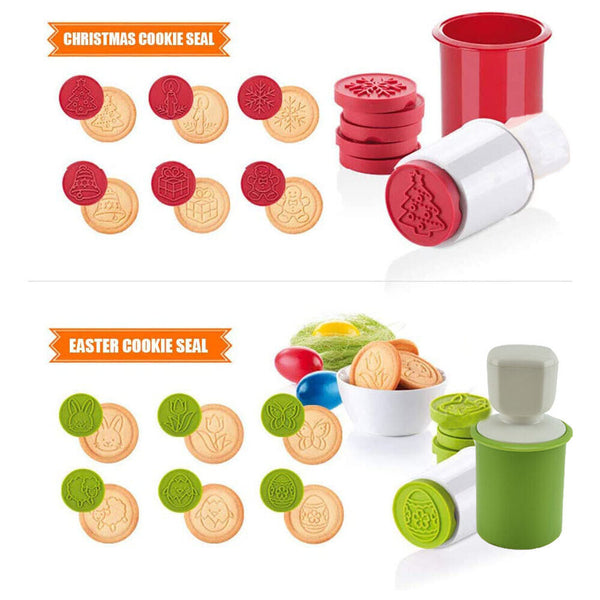 6Pcs/Set Tools Biscuit Mould With 6 Patterns Cutter Mold Cookie Stamp Christmas