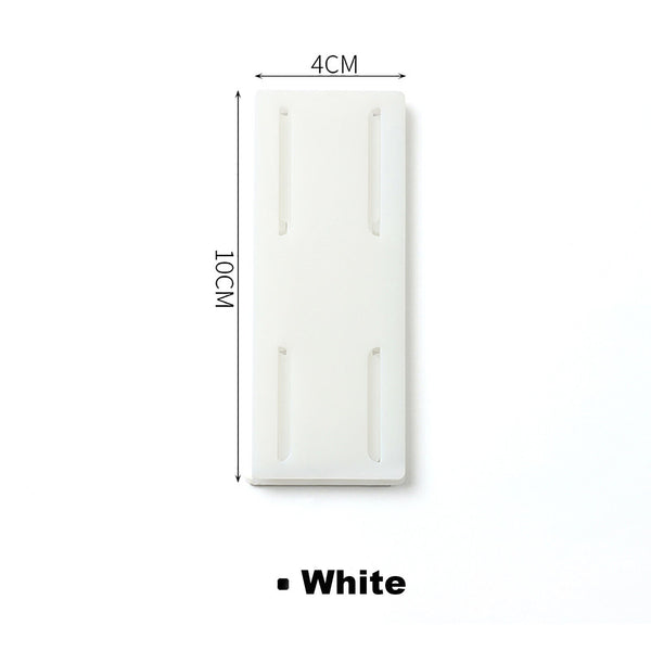 2x Socket Holder Plug Fixer Wall-Mounted Power Strip Holders Sticker Punch-free