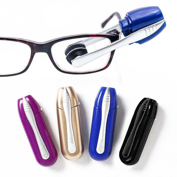 Portable Best Eyeglass Sunglass All In One Glasses Lens Cleaner Brush Hot AU