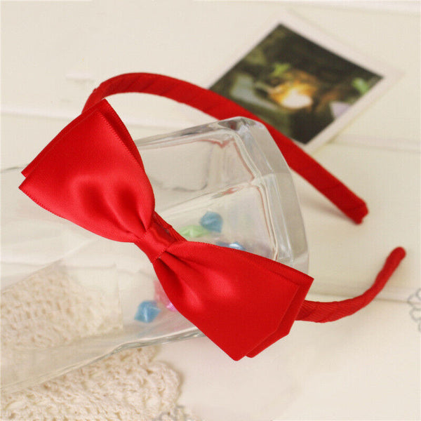 2PCS Girls Bow Hairband Ribbon Headbands Headwear Hair Hoop Kids Hair Book Day