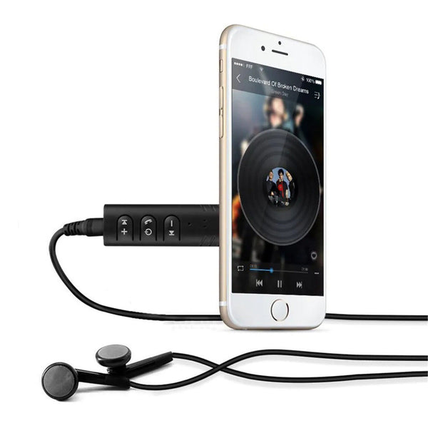 2PCS Wireless Bluetooth 3.5mm AUX Audio Music Receiver Stereo Home Car Adapter