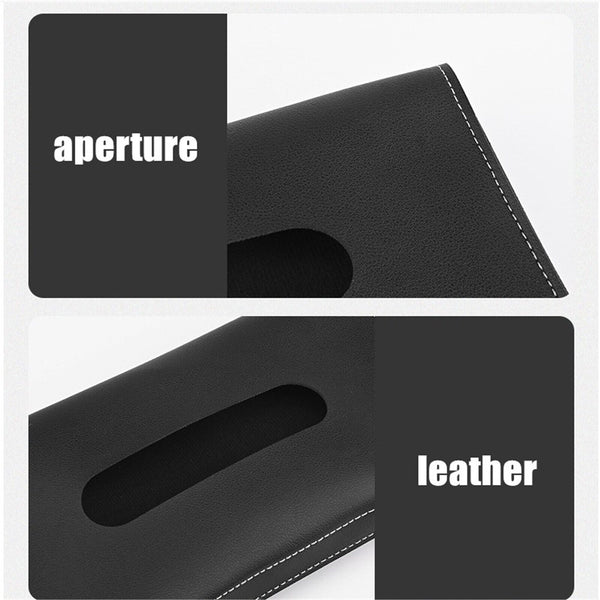 UP 3PCS Car Tissue Holder Mask PU Leather Tissue Visor Holder for Car BackseatAU