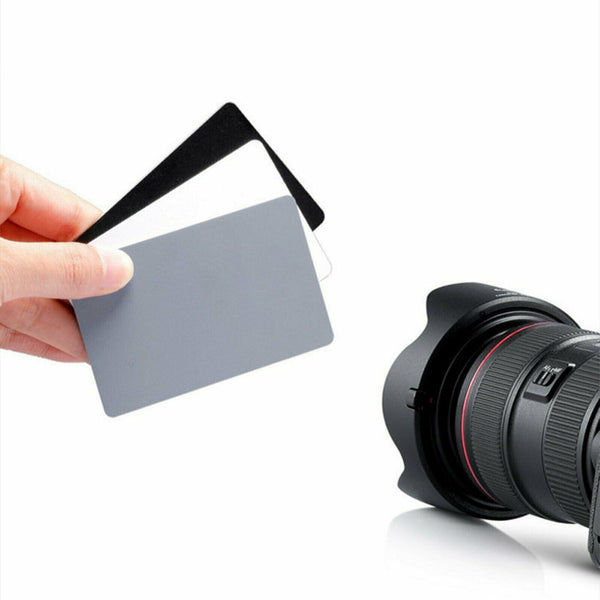 1Set White Balance Card 18% Grey/White/Black Exposure Digital Focusing Screen AU