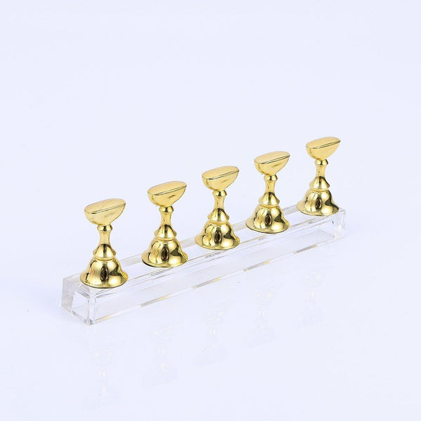 Magnetic Nail Tip Display Stand Holder Practice Set Art Training Tool Finger AU