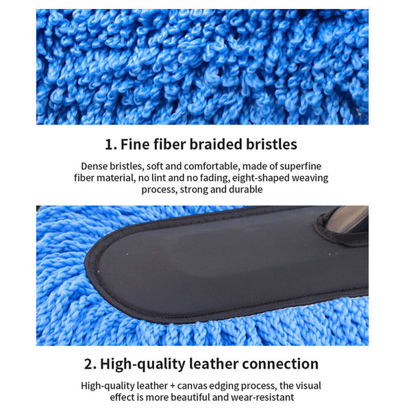 Dusting Cleaning Mop Dust Car House Wash Duster Brush Microfiber Wax Telescoping