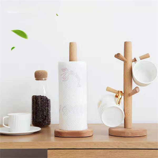 Tree Rack Wooden Mug Stand Coffee Tea Cup Holder Storage Rack Hanger HomeKitchen