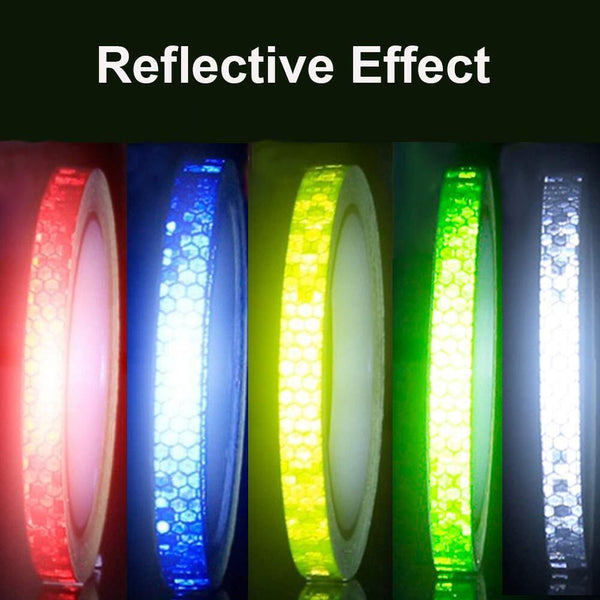 8 M Reflective Tape Adhesive Sticker Strip Glow in the Dark Bike Car Truck Decal