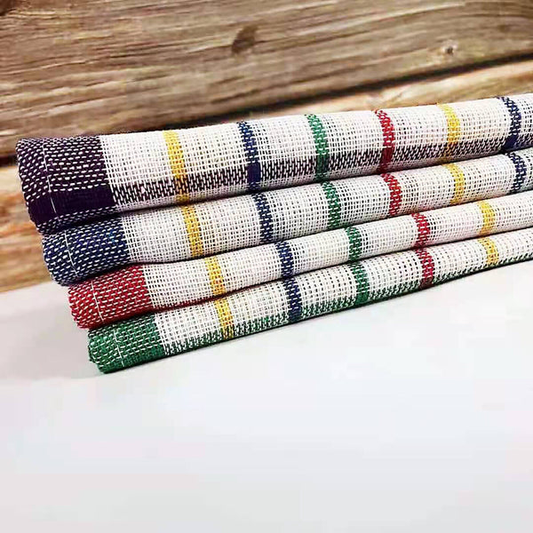 12PCS Tea Towel Kitchen Dish Towels 100% Cotton Absorbent Cleaning Cloth 34x58cm