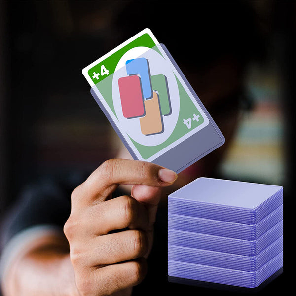 UP 100PCS Top Loader Card Sleeves Clear Trading Card Sleeves Hard Card Protector