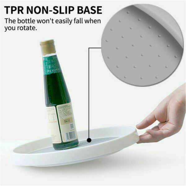 1/2PCS 25/30cm Non-Skid Turntable Pantry Tray Lazy Susan Storage Organizer Rack