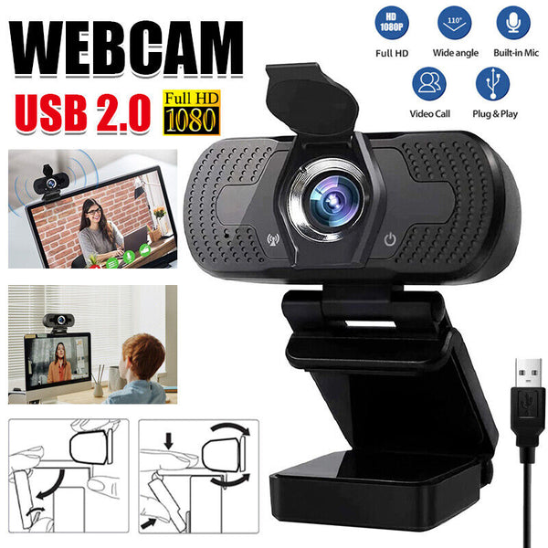 1080P Webcam Full HD USB 2.0 For PC Desktop Laptop Web Camera with Microphone AU