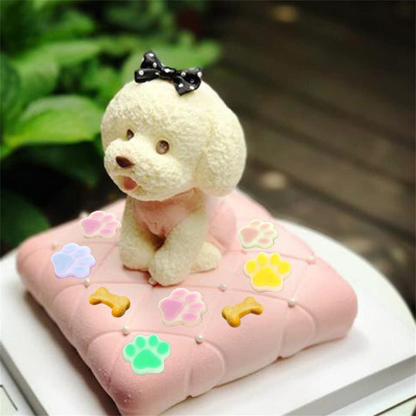 Silicone Chocolate Mould Cat Paw Dog Bone Choc Block Ice Tray Cake Cookie Mold