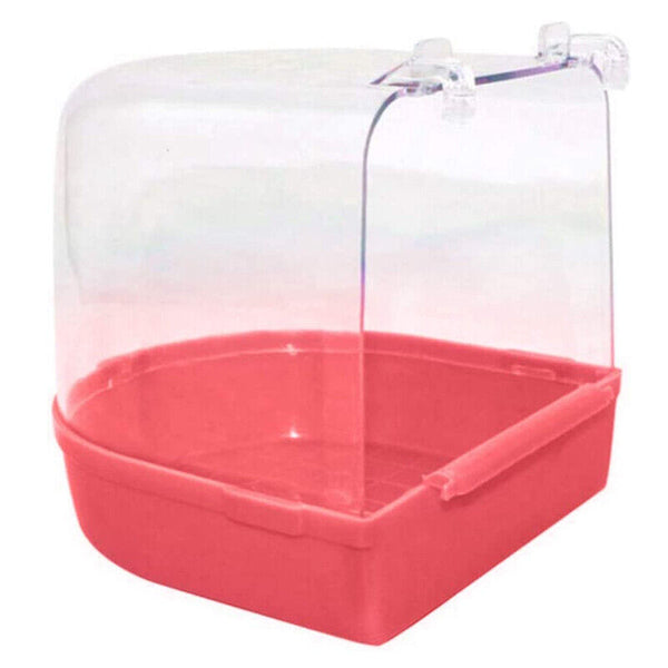Bird Water Bath Tub For Pet Cage Hanging Bowl Parrot Birdbath Pet Cleaning AU