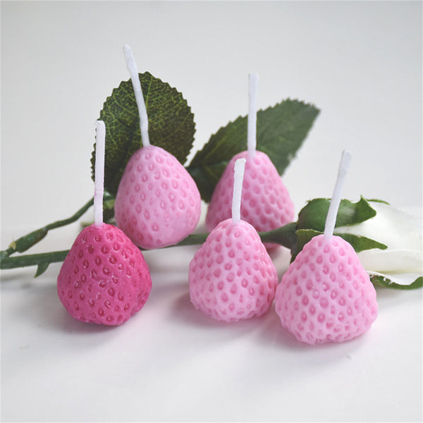 Candle Mold Strawberry Segment Fruit Soap Candles Mulberry Silicone 3D Mould DIY