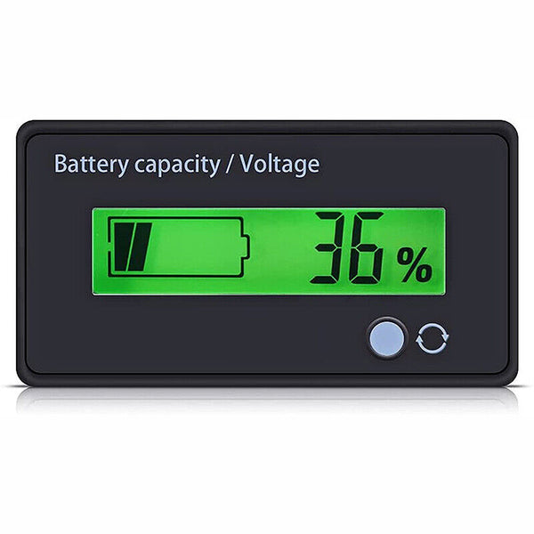 LCD 12V-48V Battery Capacity Indicator Voltage Voltmeter Monitor Meter Caravan