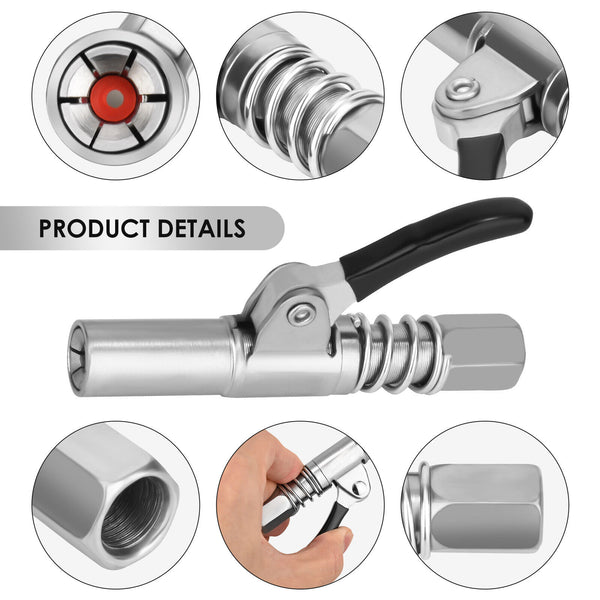 Grease Coupler Quick Release Grease Gun Coupler 30cm Hose NPTI/8 10000PSI AU
